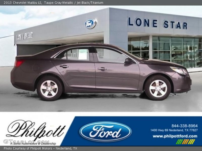 Taupe Gray Metallic / Jet Black/Titanium 2013 Chevrolet Malibu LS