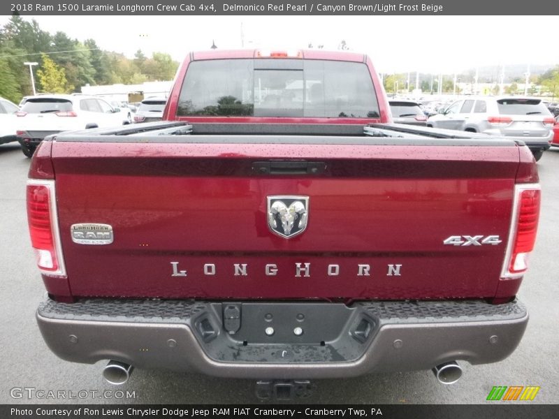 Delmonico Red Pearl / Canyon Brown/Light Frost Beige 2018 Ram 1500 Laramie Longhorn Crew Cab 4x4