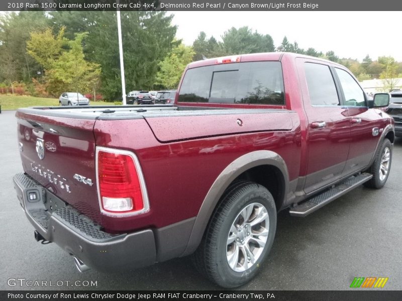 Delmonico Red Pearl / Canyon Brown/Light Frost Beige 2018 Ram 1500 Laramie Longhorn Crew Cab 4x4
