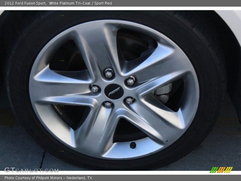White Platinum Tri-Coat / Sport Red 2012 Ford Fusion Sport