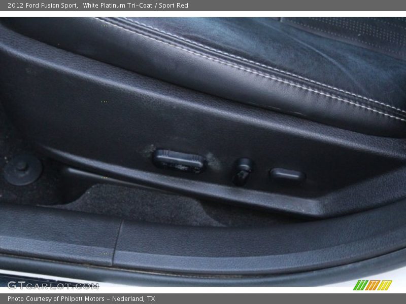 White Platinum Tri-Coat / Sport Red 2012 Ford Fusion Sport