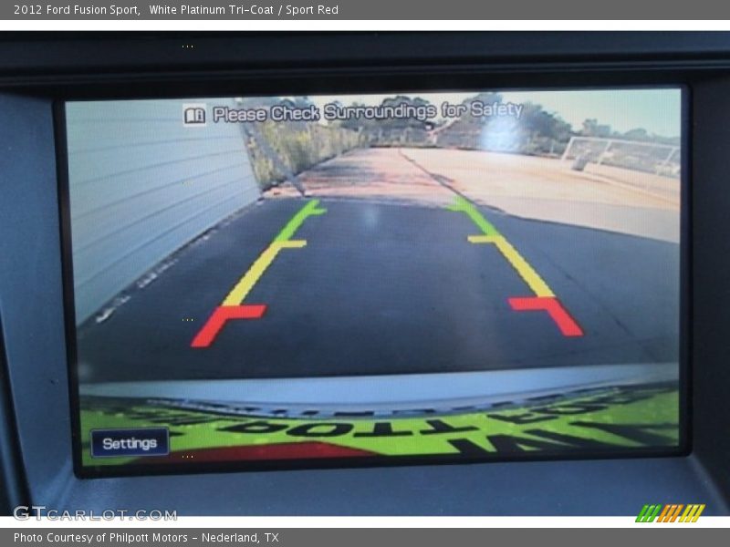 White Platinum Tri-Coat / Sport Red 2012 Ford Fusion Sport