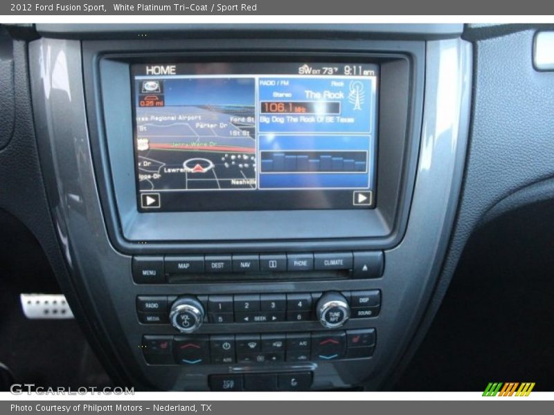 White Platinum Tri-Coat / Sport Red 2012 Ford Fusion Sport