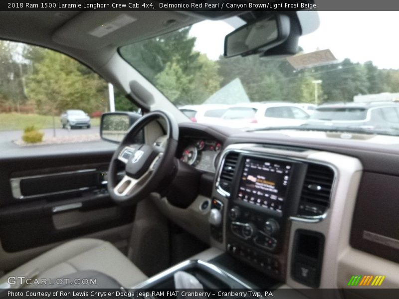 Delmonico Red Pearl / Canyon Brown/Light Frost Beige 2018 Ram 1500 Laramie Longhorn Crew Cab 4x4