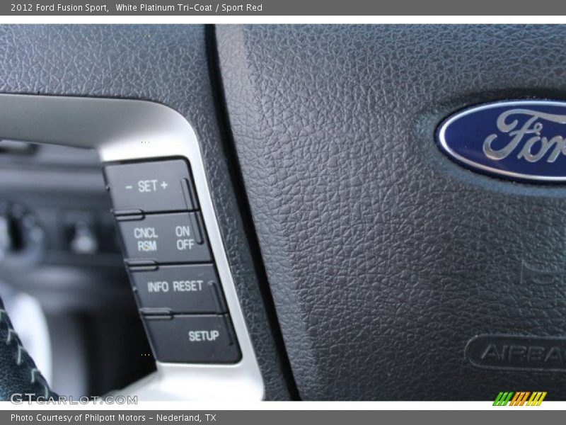 White Platinum Tri-Coat / Sport Red 2012 Ford Fusion Sport