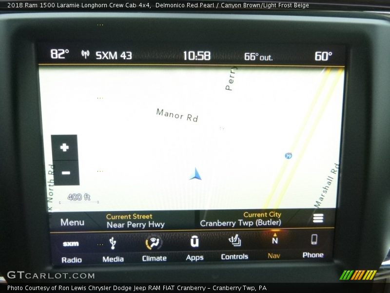 Navigation of 2018 1500 Laramie Longhorn Crew Cab 4x4