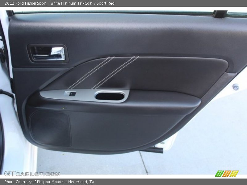 White Platinum Tri-Coat / Sport Red 2012 Ford Fusion Sport