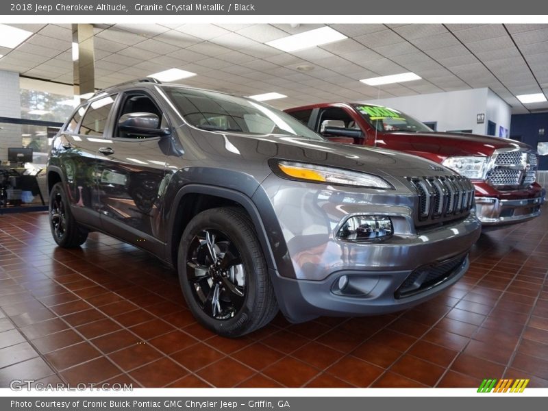 Granite Crystal Metallic / Black 2018 Jeep Cherokee Altitude