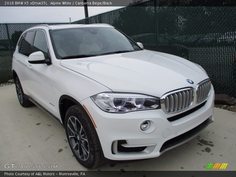 Alpine White / Canberra Beige/Black 2018 BMW X5 xDrive35i