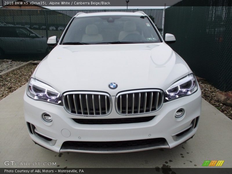 Alpine White / Canberra Beige/Black 2018 BMW X5 xDrive35i