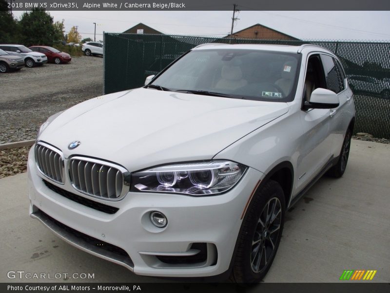 Alpine White / Canberra Beige/Black 2018 BMW X5 xDrive35i