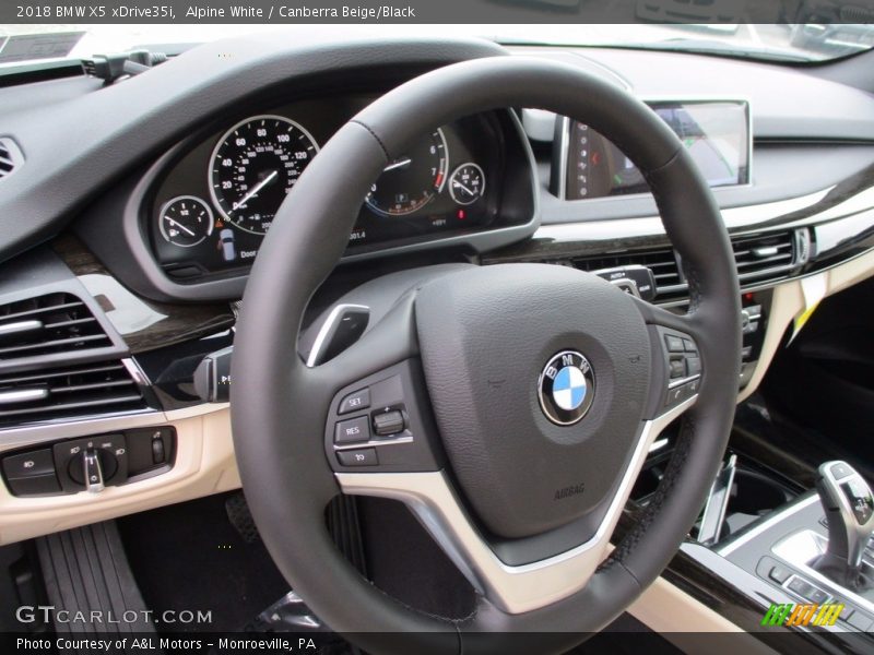 Alpine White / Canberra Beige/Black 2018 BMW X5 xDrive35i