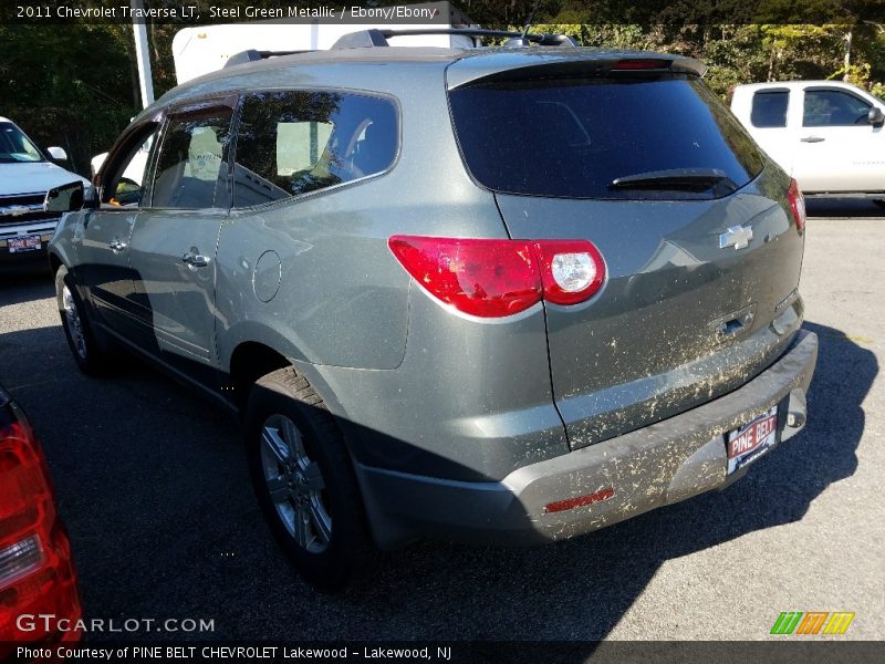 Steel Green Metallic / Ebony/Ebony 2011 Chevrolet Traverse LT