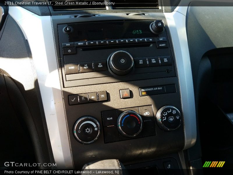 Steel Green Metallic / Ebony/Ebony 2011 Chevrolet Traverse LT