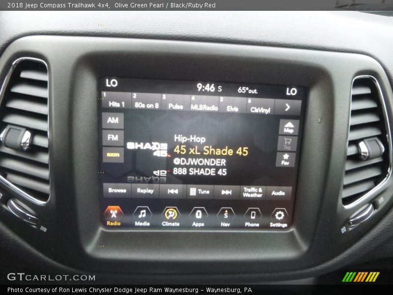 Olive Green Pearl / Black/Ruby Red 2018 Jeep Compass Trailhawk 4x4