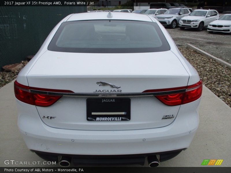Polaris White / Jet 2017 Jaguar XF 35t Prestige AWD