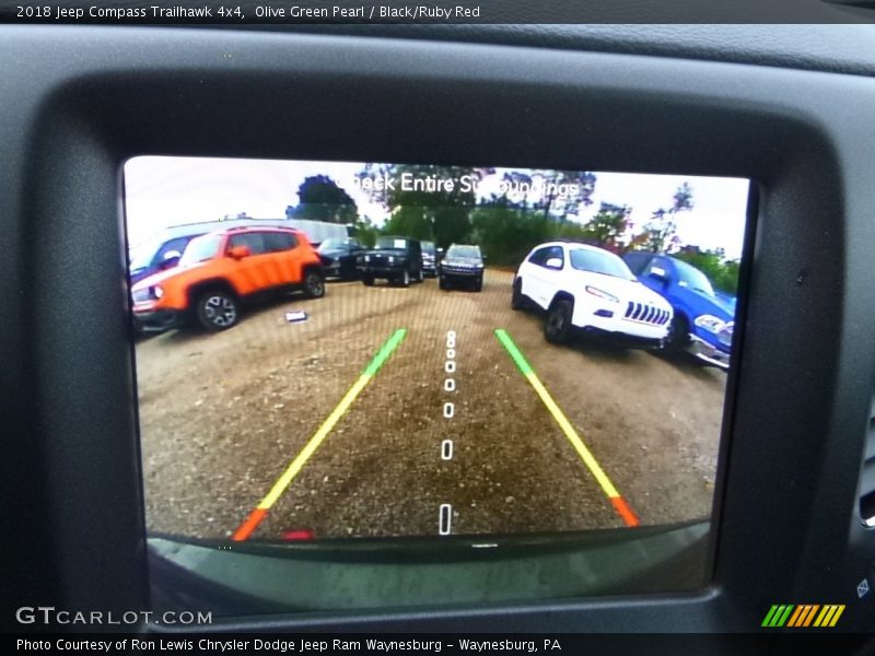 Olive Green Pearl / Black/Ruby Red 2018 Jeep Compass Trailhawk 4x4