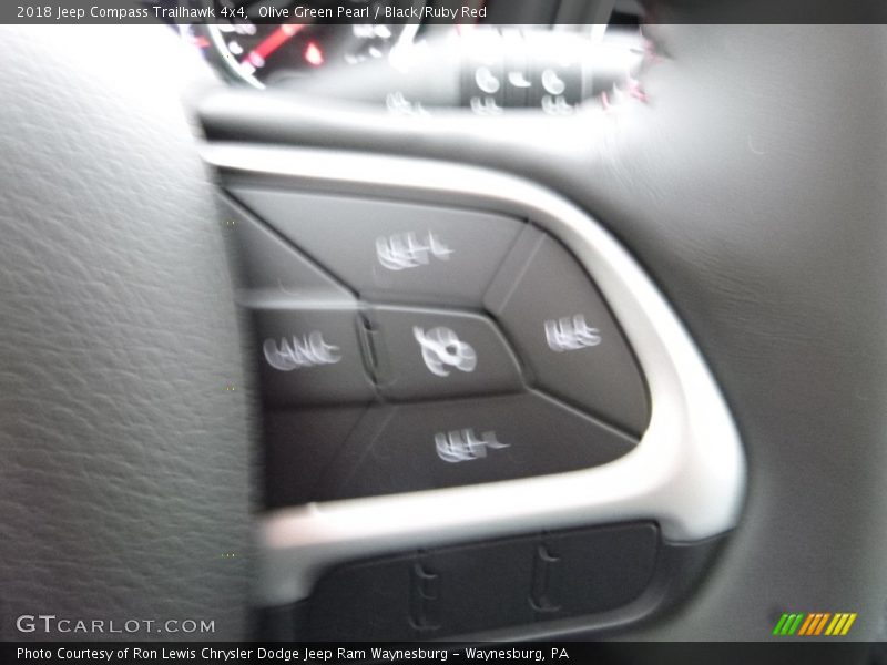 Olive Green Pearl / Black/Ruby Red 2018 Jeep Compass Trailhawk 4x4