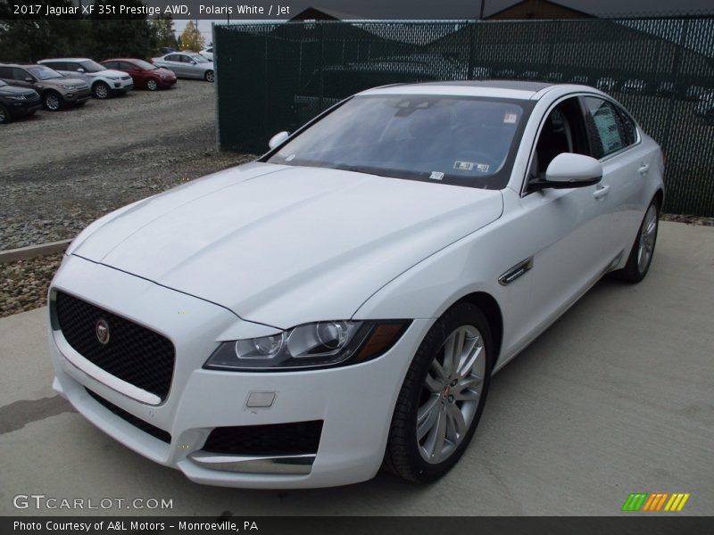 Polaris White / Jet 2017 Jaguar XF 35t Prestige AWD