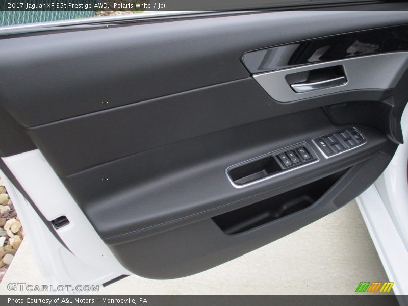 Polaris White / Jet 2017 Jaguar XF 35t Prestige AWD