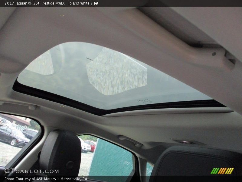 Polaris White / Jet 2017 Jaguar XF 35t Prestige AWD