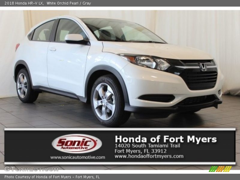 White Orchid Pearl / Gray 2018 Honda HR-V LX