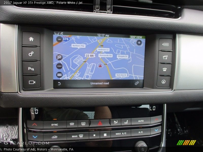 Polaris White / Jet 2017 Jaguar XF 35t Prestige AWD