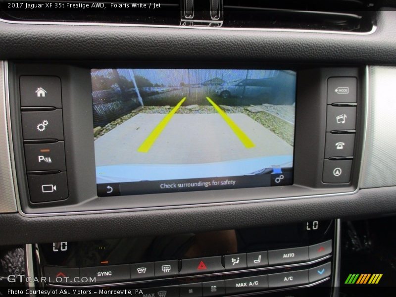 Polaris White / Jet 2017 Jaguar XF 35t Prestige AWD