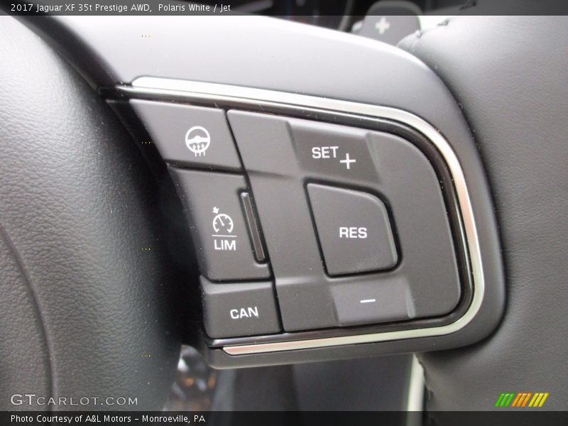 Polaris White / Jet 2017 Jaguar XF 35t Prestige AWD