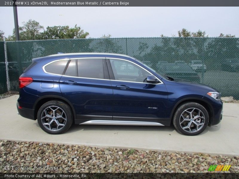 Mediterranean Blue Metallic / Canberra Beige 2017 BMW X1 xDrive28i