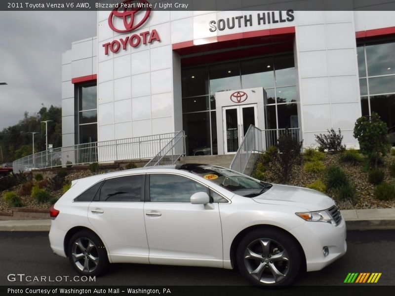 Blizzard Pearl White / Light Gray 2011 Toyota Venza V6 AWD