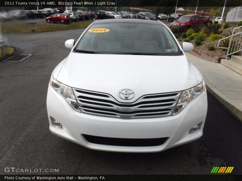 Blizzard Pearl White / Light Gray 2011 Toyota Venza V6 AWD