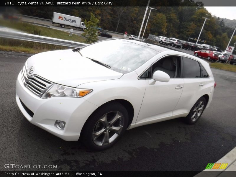 Blizzard Pearl White / Light Gray 2011 Toyota Venza V6 AWD