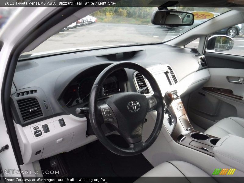 Blizzard Pearl White / Light Gray 2011 Toyota Venza V6 AWD