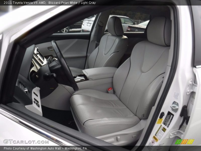 Blizzard Pearl White / Light Gray 2011 Toyota Venza V6 AWD