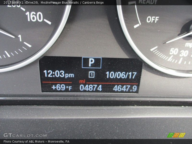 Mediterranean Blue Metallic / Canberra Beige 2017 BMW X1 xDrive28i