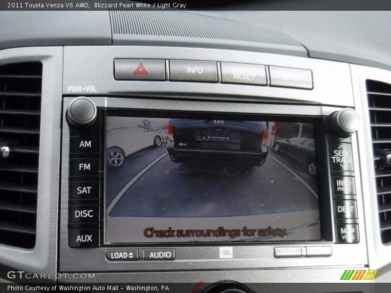 Blizzard Pearl White / Light Gray 2011 Toyota Venza V6 AWD