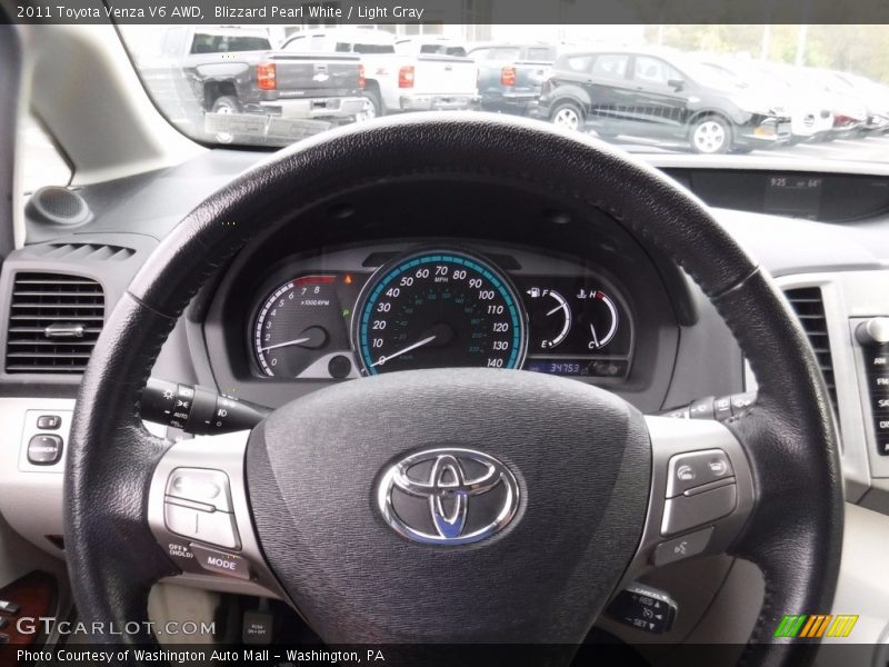 Blizzard Pearl White / Light Gray 2011 Toyota Venza V6 AWD
