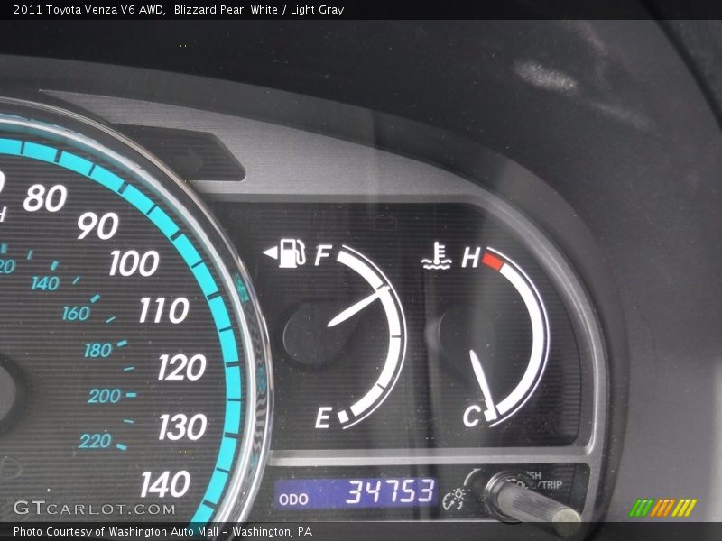 Blizzard Pearl White / Light Gray 2011 Toyota Venza V6 AWD