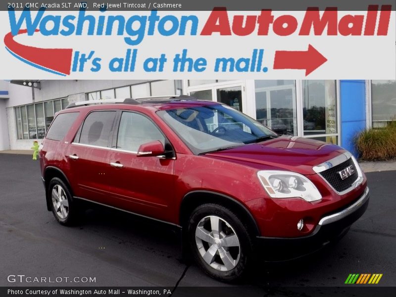 Red Jewel Tintcoat / Cashmere 2011 GMC Acadia SLT AWD