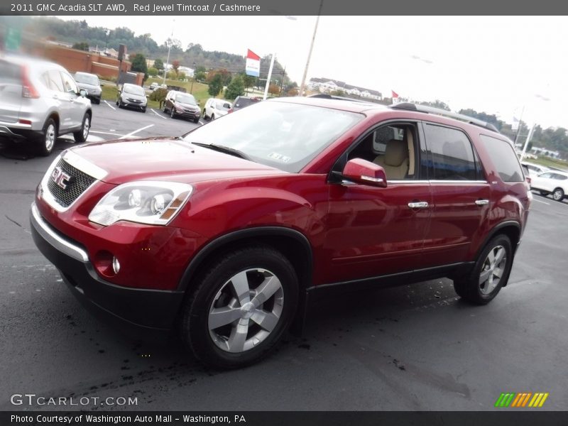 Red Jewel Tintcoat / Cashmere 2011 GMC Acadia SLT AWD