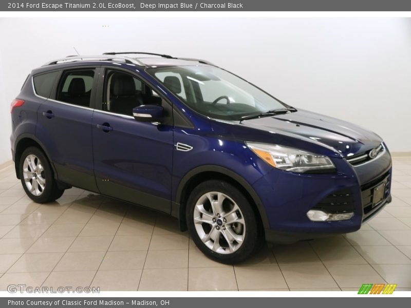 Deep Impact Blue / Charcoal Black 2014 Ford Escape Titanium 2.0L EcoBoost