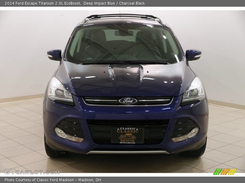 Deep Impact Blue / Charcoal Black 2014 Ford Escape Titanium 2.0L EcoBoost