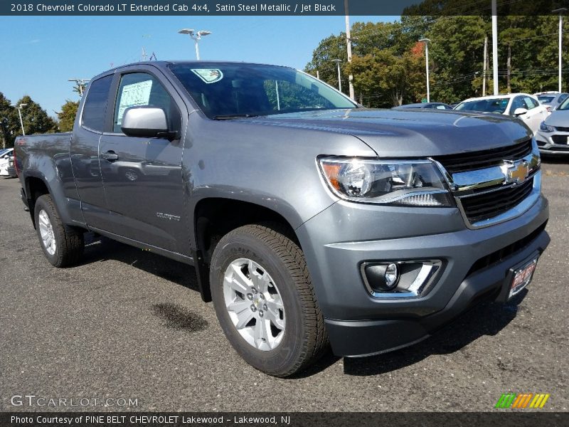 Satin Steel Metallic / Jet Black 2018 Chevrolet Colorado LT Extended Cab 4x4