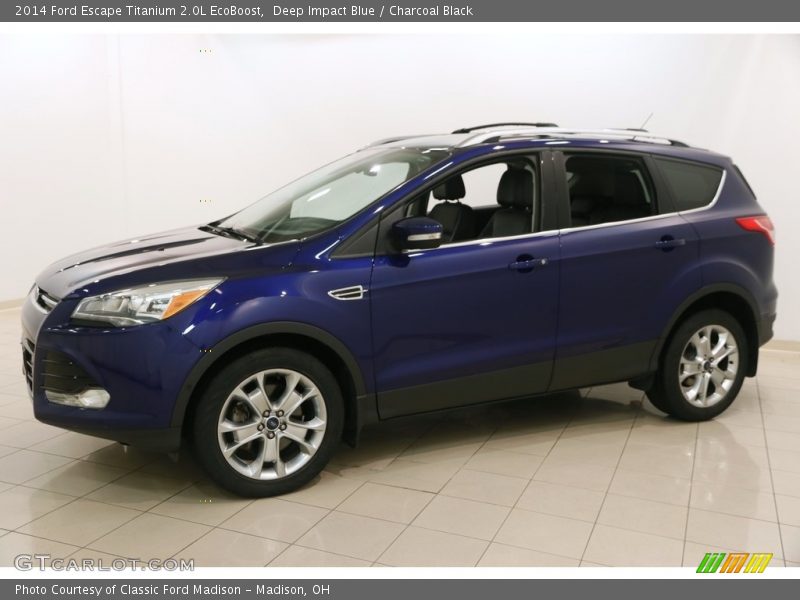 Deep Impact Blue / Charcoal Black 2014 Ford Escape Titanium 2.0L EcoBoost