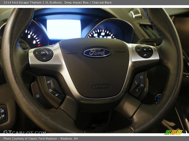 Deep Impact Blue / Charcoal Black 2014 Ford Escape Titanium 2.0L EcoBoost