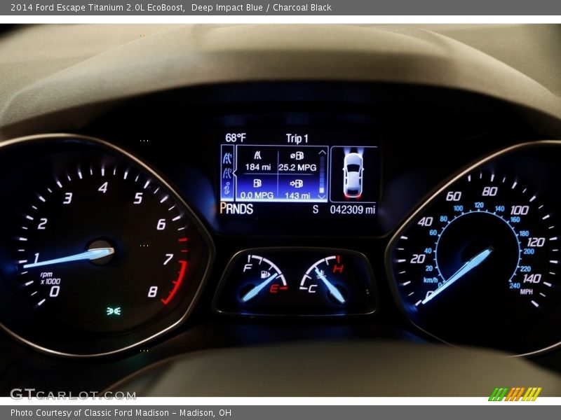 Deep Impact Blue / Charcoal Black 2014 Ford Escape Titanium 2.0L EcoBoost