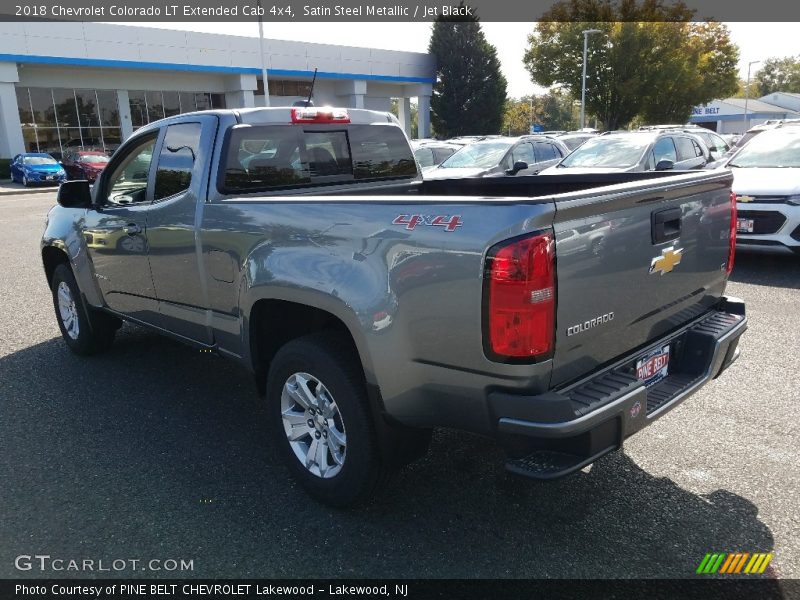 Satin Steel Metallic / Jet Black 2018 Chevrolet Colorado LT Extended Cab 4x4