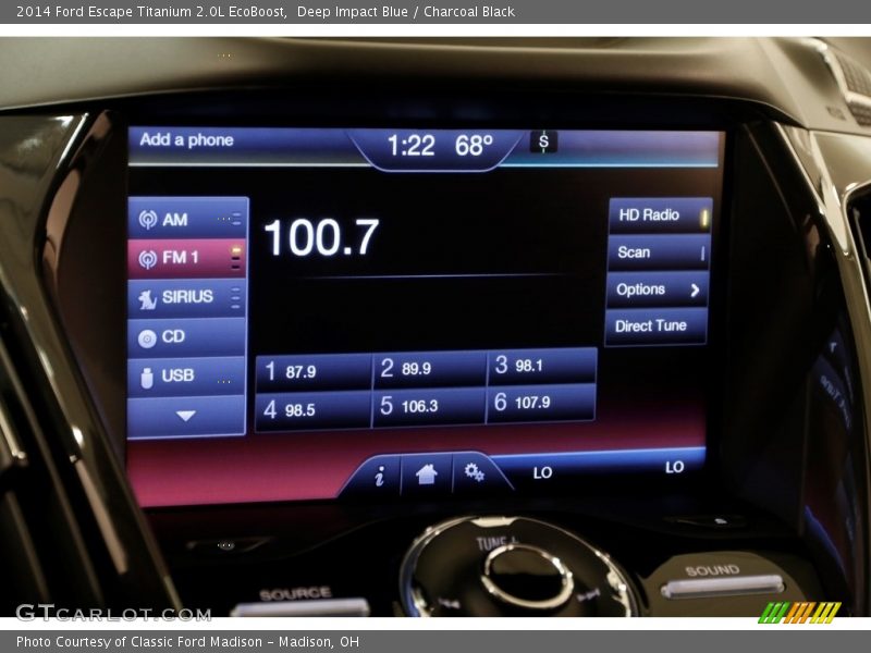 Deep Impact Blue / Charcoal Black 2014 Ford Escape Titanium 2.0L EcoBoost