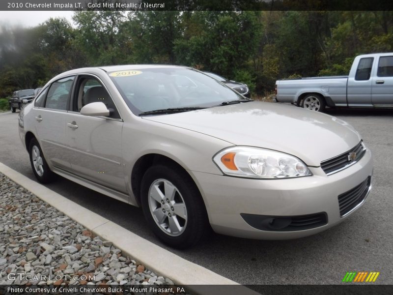 Gold Mist Metallic / Neutral 2010 Chevrolet Impala LT